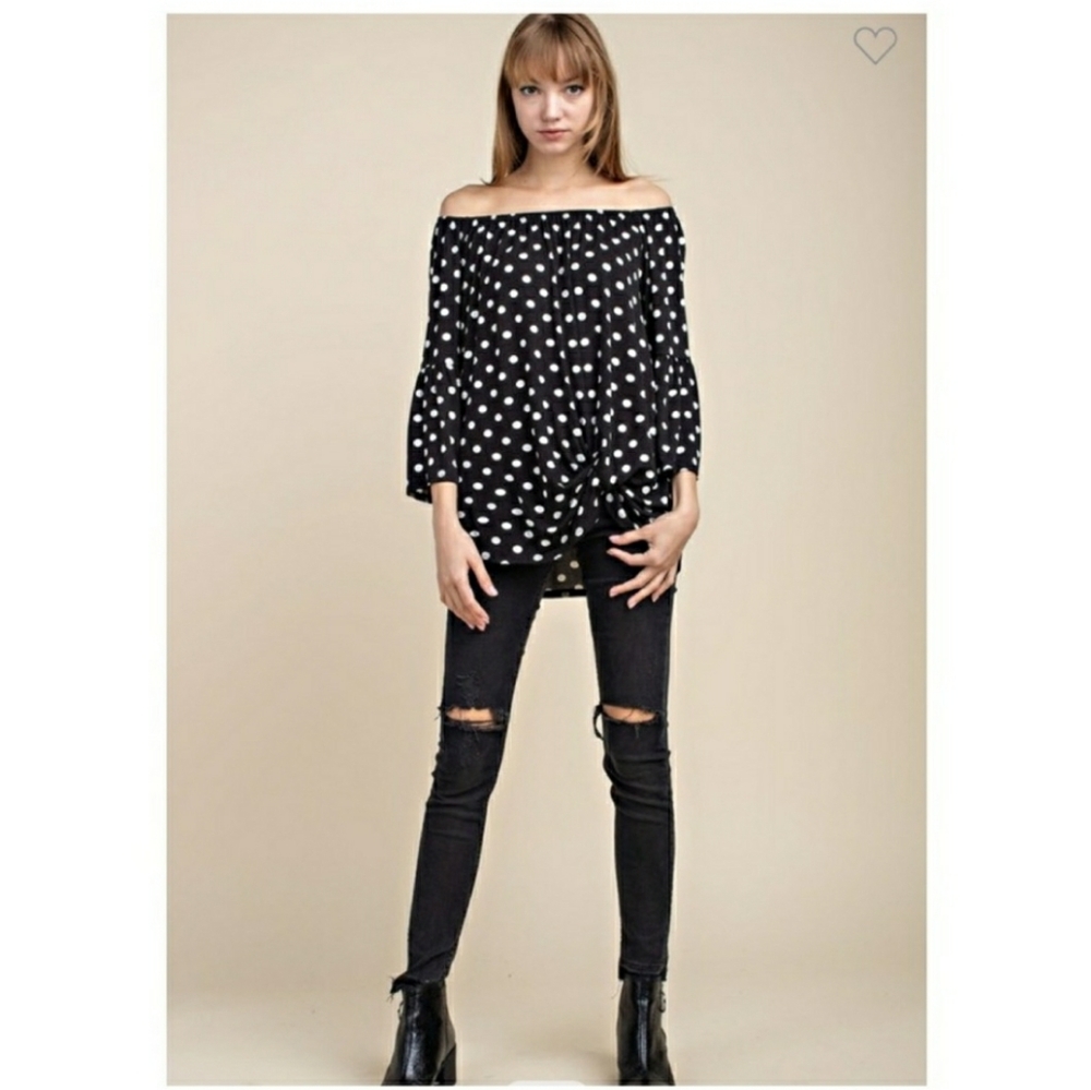 New A Girl Thing Polka dot top 1 Medium Left - Picture 4 of 9